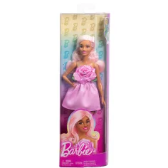 Barbie: bambola Fashionista elegante con abito decorato con una rosa - Mattel