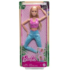 Barbie: Bambola yoga flessibile con capelli biondi - Mattel Unico immagine 7