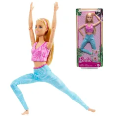 Barbie: Bambola yoga flessibile con capelli biondi - Mattel Unico immagine 1