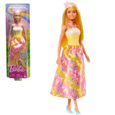 Barbie Dreamtopia: Bambola Principessa in abito giallo-rosa con farfalle - Mattel
