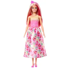 Barbie Dreamtopia: Bambola principessa in abito rosa con farfalle - Mattel immagine 2