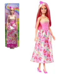 Barbie Dreamtopia: Bambola principessa in abito rosa con farfalle - Mattel