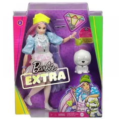 Barbie Extra: Bambola con vestito scintillante, con animale domestico - Mattel