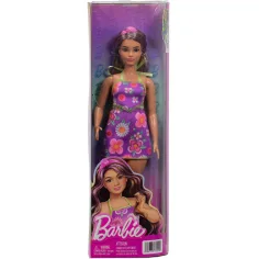 Barbie: Fashionista Amiche con abito floreale e capelli viola – Mattel