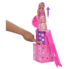 Barbie festa rivelazione set sorpresa con scivolo - Mattel immagine 3