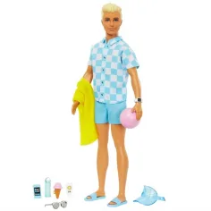 Barbie Il Film: Ken Spiaggia bambola con attrezzatura da spiaggia - Mattel