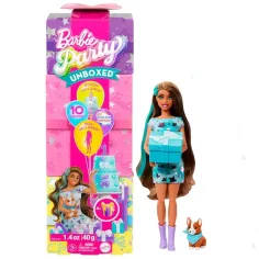Barbie: Party Reveal bambola sorpresa con cane Corgi - Mattel