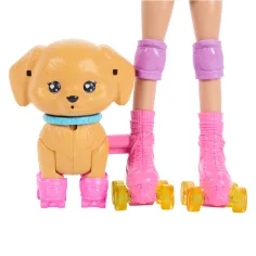 Barbie Passeggiata con Cani Set Roller - Bambola Bionda - Mattel immagine 5