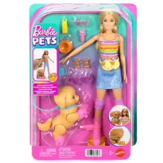Barbie Passeggiata con Cani Set Roller - Bambola Bionda - Mattel