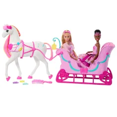 Barbie Schiaccianoci - Set Slitta Innevata con Cavallo - Mattel