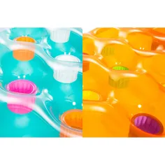 Bestway: Materassino gonfiabile colorato con bicchieri in vari colori 1 pz 173x64x16cm immagine 2