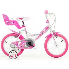 Bicicletta per bambini con cuoricini di misura 14 - Dino Bikes immagine 1