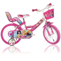 Bicicletta per bambini rosa Princess misura 14 - bicicletta Dino Bikes