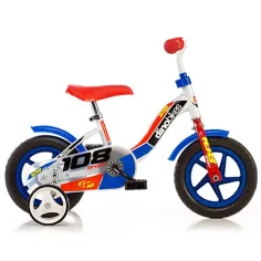 Bicicletta per bambini rossa e bianca taglia 10 - bicicletta Dino bikes