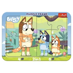 Bluey 2 in 1 puzzle per bambini con cornice - Trefl immagine 1