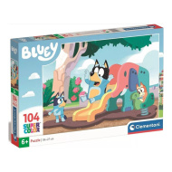 Bluey il cane scivola - puzzle Supercolor da 104 pezzi - Clementoni