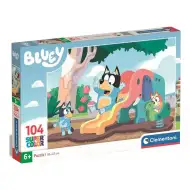 Bluey il cane scivola - puzzle Supercolor da 104 pezzi - Clementoni
