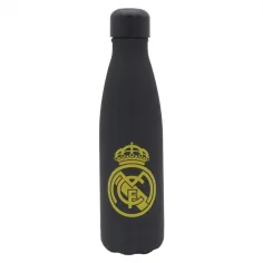 Borraccia in acciaio inossidabile a doppia parete nera e oro Real Madrid da 500 ml