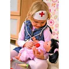Borsa medica con accessori in legno immagine 2