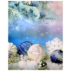 Borsa regalo con motivo di decorazioni natalizie 26x32x12,5cm