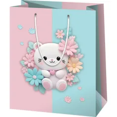 Borsa regalo grande con motivo di orsetto carino 26x13x33cm