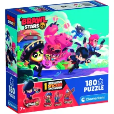 Brawl Stars Supereroi in azione puzzle da 180 pezzi con adesivo – Clementoni immagine 1