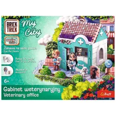 Brick Trick costruiamo con i mattoncini: Il mio città Clinica veterinaria 50 pezzi gioco di costruzione - Trefl immagine 1