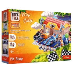 Brick Trick costruiamo con i mattoncini: My City Pit Stop gioco di costruzione da 50 pezzi - Trefl