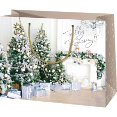 Buon Natale borsa regalo di dimensioni medie 18x23x10cm immagine 1