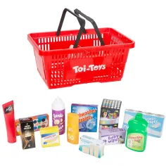 Carrello della spesa con alimenti e prodotti per la casa immagine 1