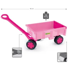 Carrello rosa per ragazze con capacità di carico di 60 kg - Wader