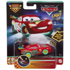 Cars Lightning McQueen personaggio luminoso auto in miniatura 1/55 – Mattel
