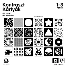 Carte di contrasto per neonati da 1 a 3 mesi set da 12 pezzi