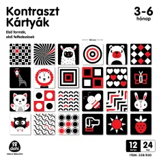 Carte di contrasto per neonati da 3 a 6 mesi set da 12 pezzi