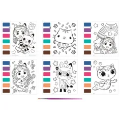 Casa delle bambole Gabi – Dipingi con acqua! Set creativo di pittura a 6 pagine con pennello immagine 2