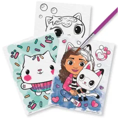 Casa delle bambole Gabi – Dipingi con acqua! Set creativo di pittura a 6 pagine con pennello immagine 3