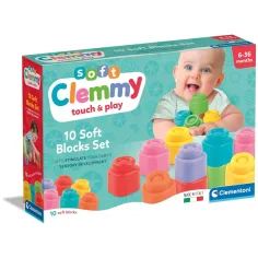 Clemmy set di 10 blocchi morbidi da costruzione - Clementoni