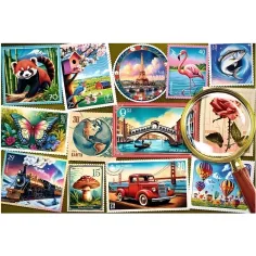 Collezione di francobolli puzzle Easy Piece 300 pezzi - Trefl immagine 2