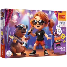 Connect Sue puzzle con 70 pezzi e 6 mattoncini - Trefl