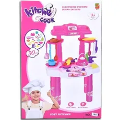 Cucina Cook Rosa con luce e suono