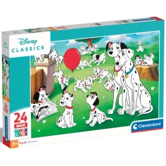Disney classici: 101 Dalmata puzzle maxi supercolor da 24 pezzi - Clementoni