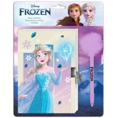 Disney: Frozen 2 diario segreto con lucchetto e penna pom-pom 12x18cm 60 pagine