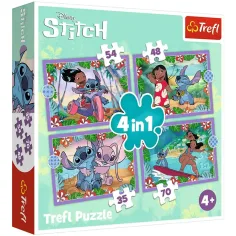 Disney Lilo&Stitch giorno pazzo 4 in 1 set puzzle - Trefl