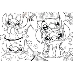Disney Stitch puzzle 2 in 1 da 250 pezzi e da colorare, 50 x 35 cm - Lisciani immagine 2