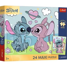 Disney Stitch e Angel puzzle Maxi da 24 pezzi - Trefl immagine 1
