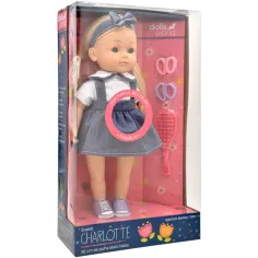 Dolls World: Charlotte bambola parlante in un vestito di jeans