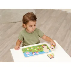 Eichhorn: puzzle a incastro con forme in legno e pomelli Peppa Pig, 13 pezzi immagine 2
