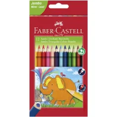 Faber-Castell: Set di matite colorate triangolari Jumbo da 12 pezzi