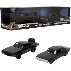 Fast & Furious: Dom Toretto Dodge Charger R/T 1970 & Dodge Charger Widebody 1968 auto in metallo 2 pezzi confezione scala 1/32 13cm - Jada Toys