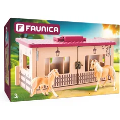 Faunica: Set di gioco con 3 figure di cavalli da fattoria – Woodyland